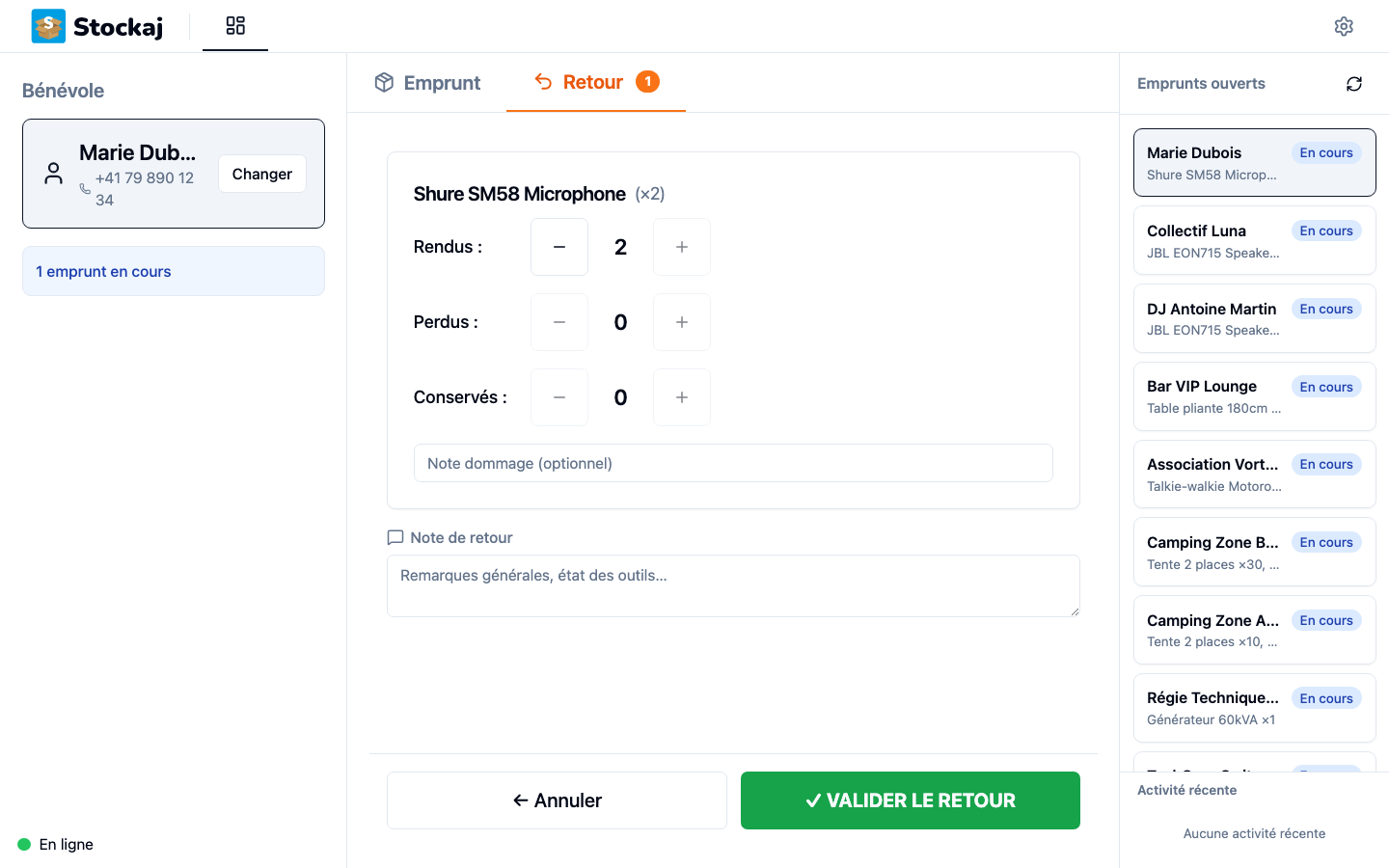 Article en quantité multiple